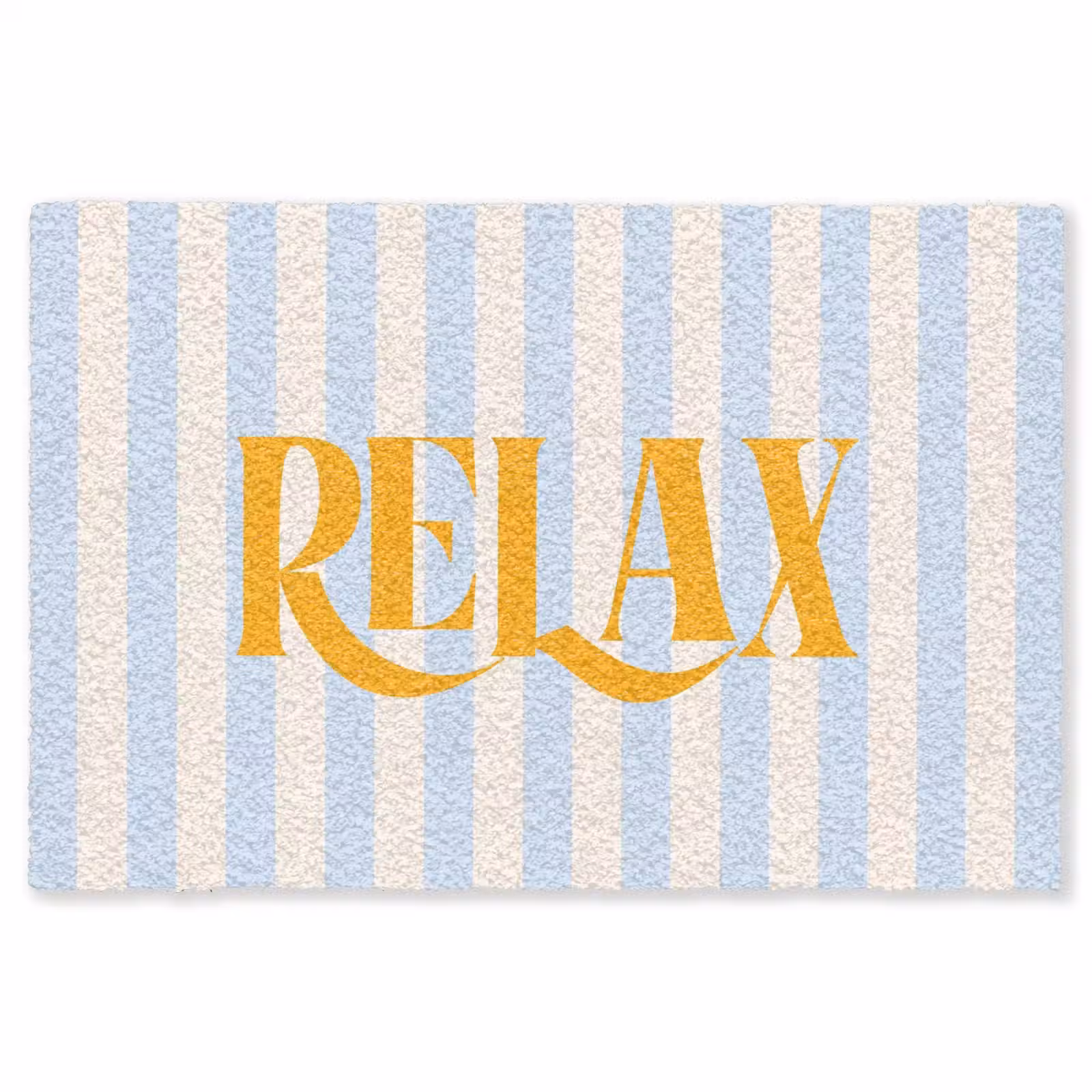 Vloerkleed - Oranje - Blauw - Strepen - Relax — 1