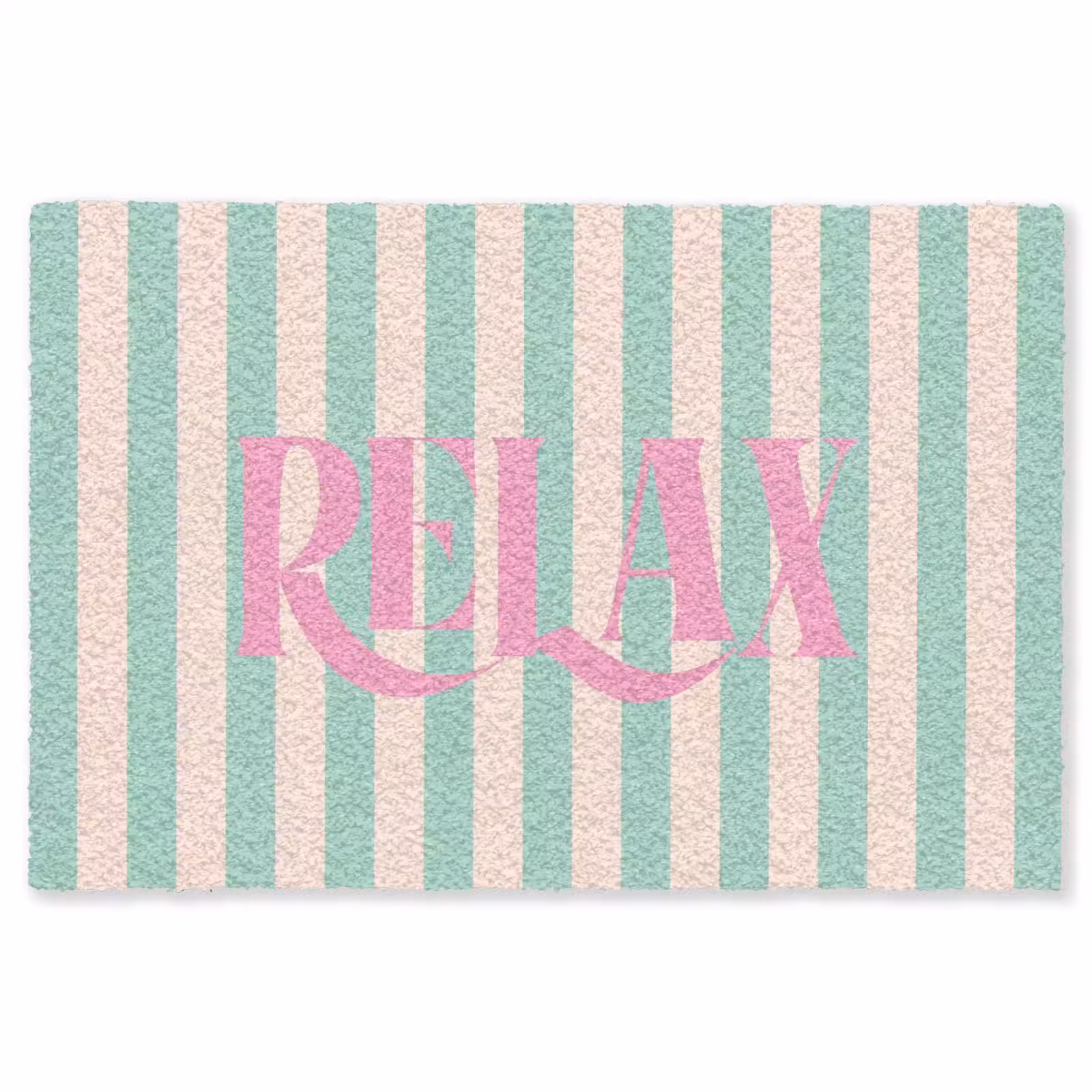 Vloerkleed - Roze - Groen - Strepen - Relax — 1