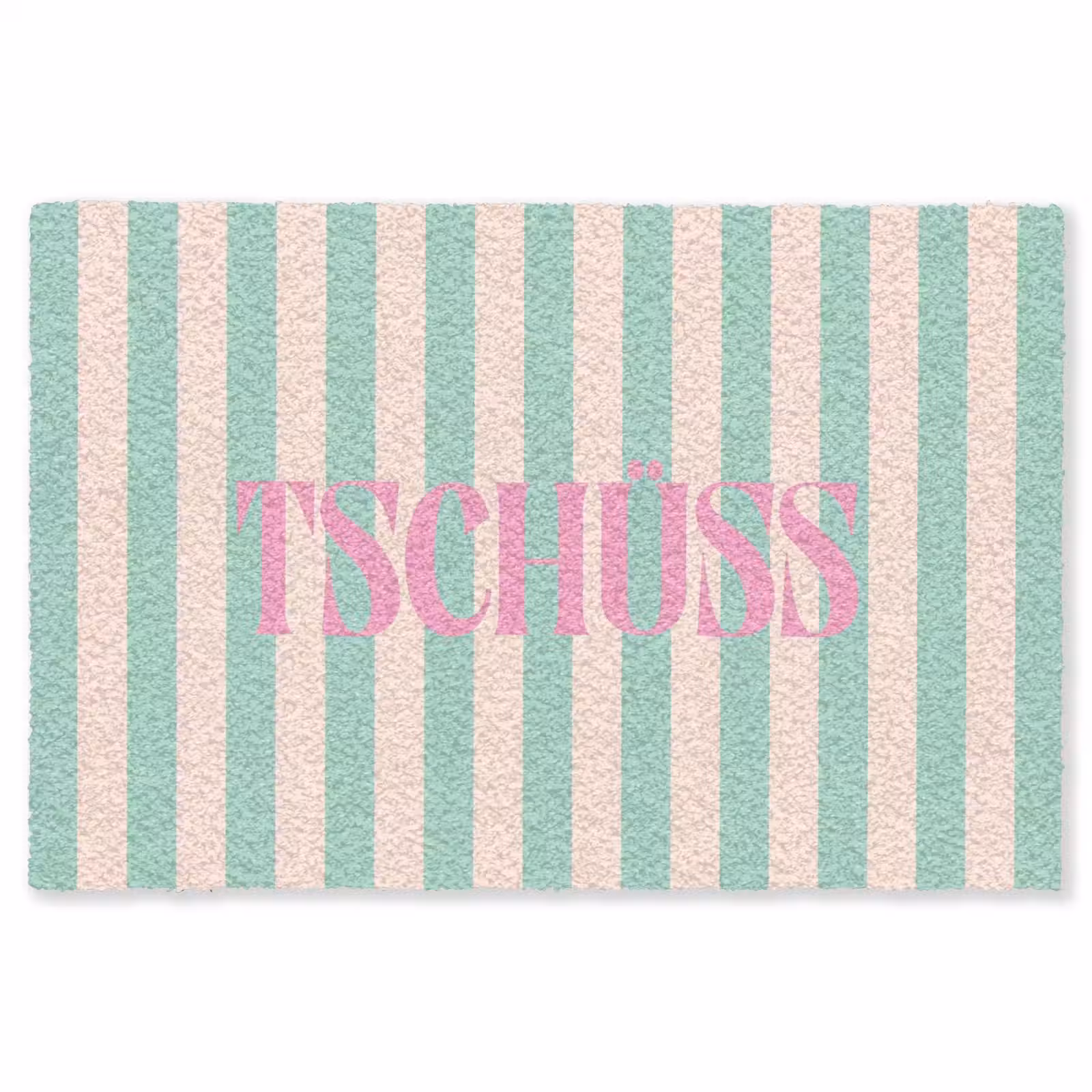 Vloerkleed - Roze - Groen - Strepen - Tschüss — 1