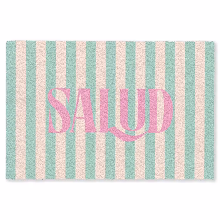 Vloerkleed - Roze - Groen - Strepen - Salud — 1