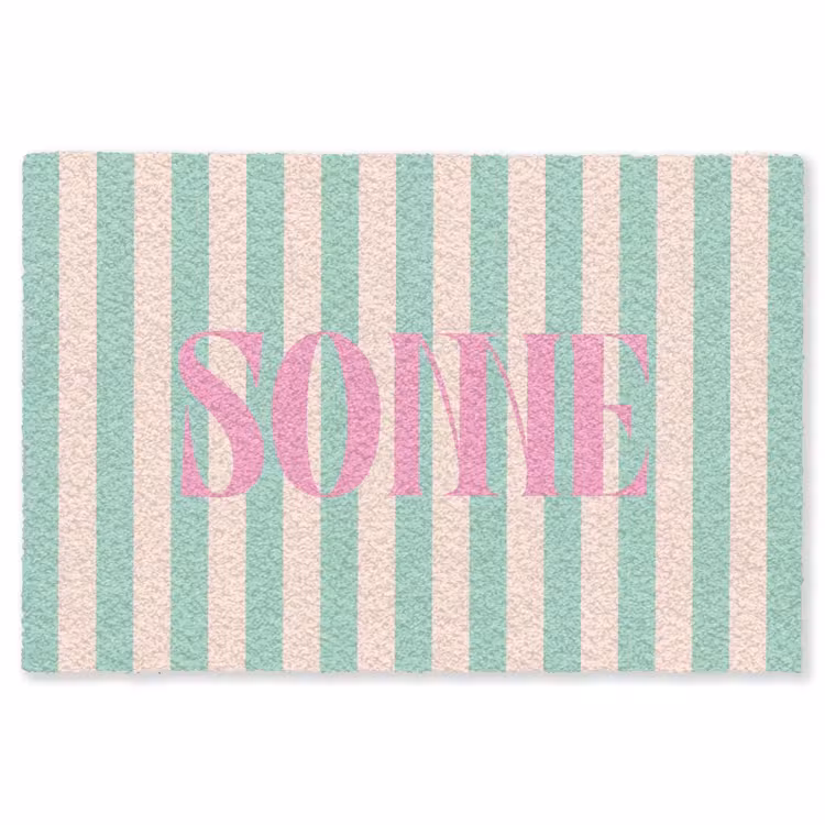 Vloerkleed - Roze - Groen - Strepen - Sonne — 1