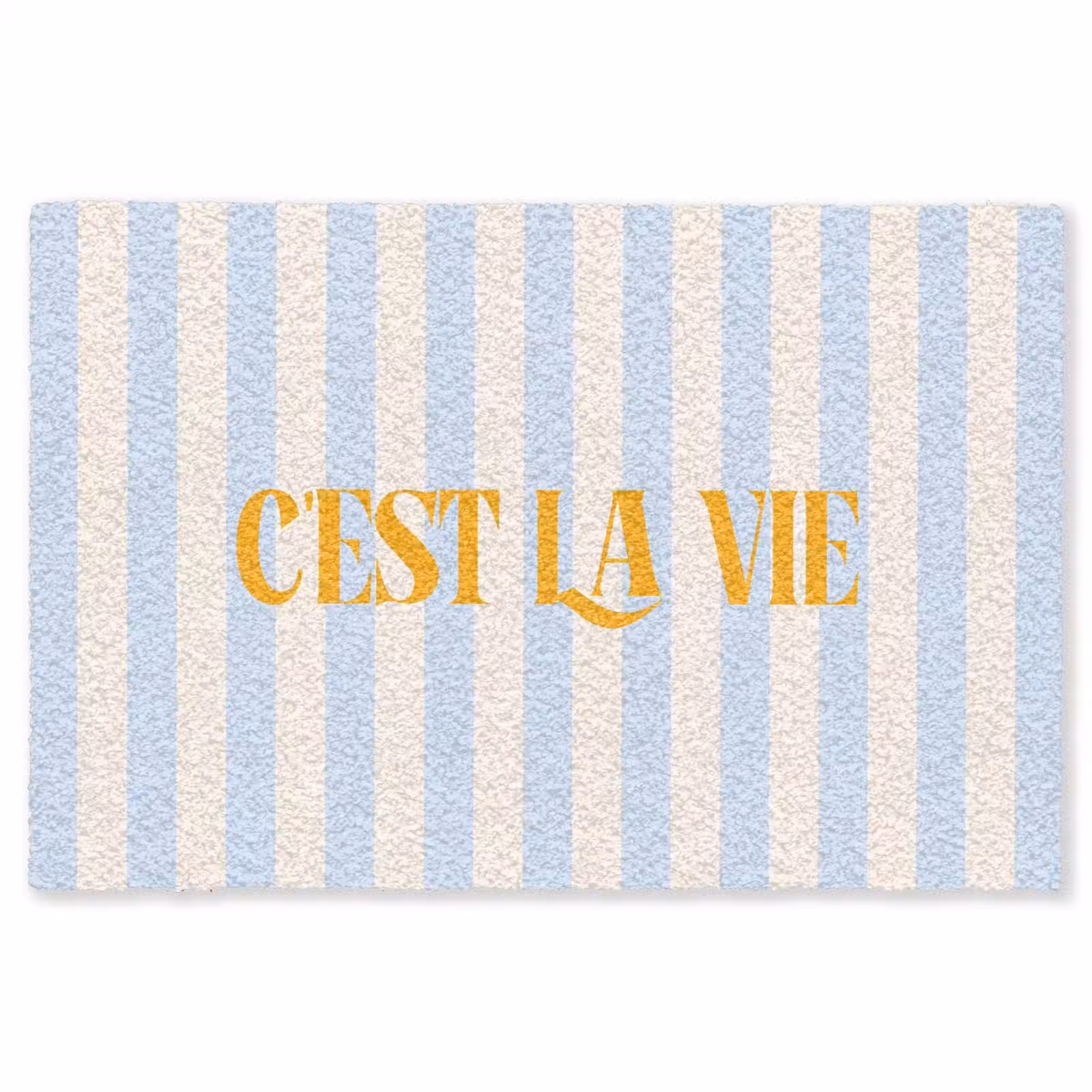 Vloerkleed - Alt: Oranje - Blauw - Strepen - C'est la vie — 1