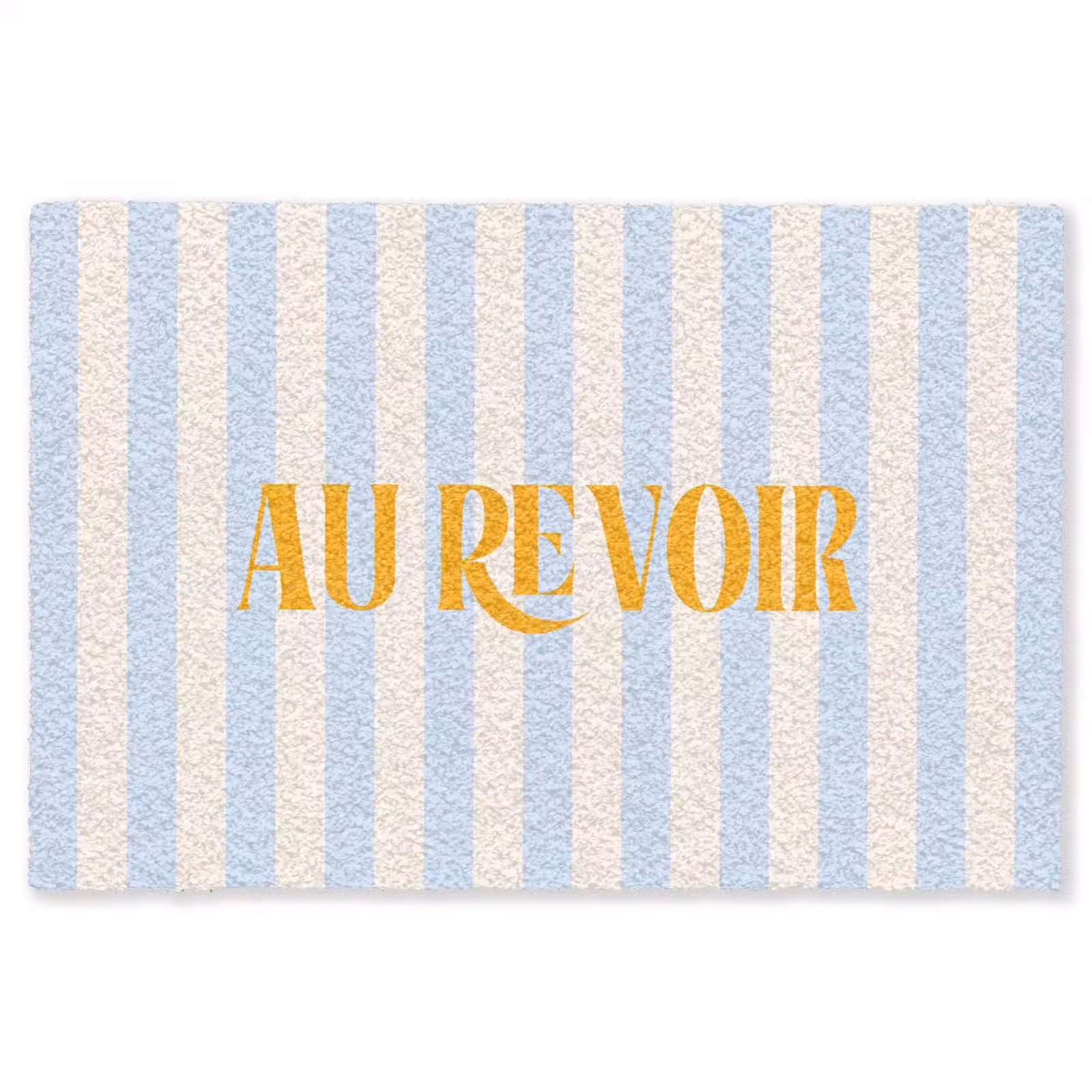 Vloerkleed - Oranje - Blauw - Strepen - Au revoir — 1