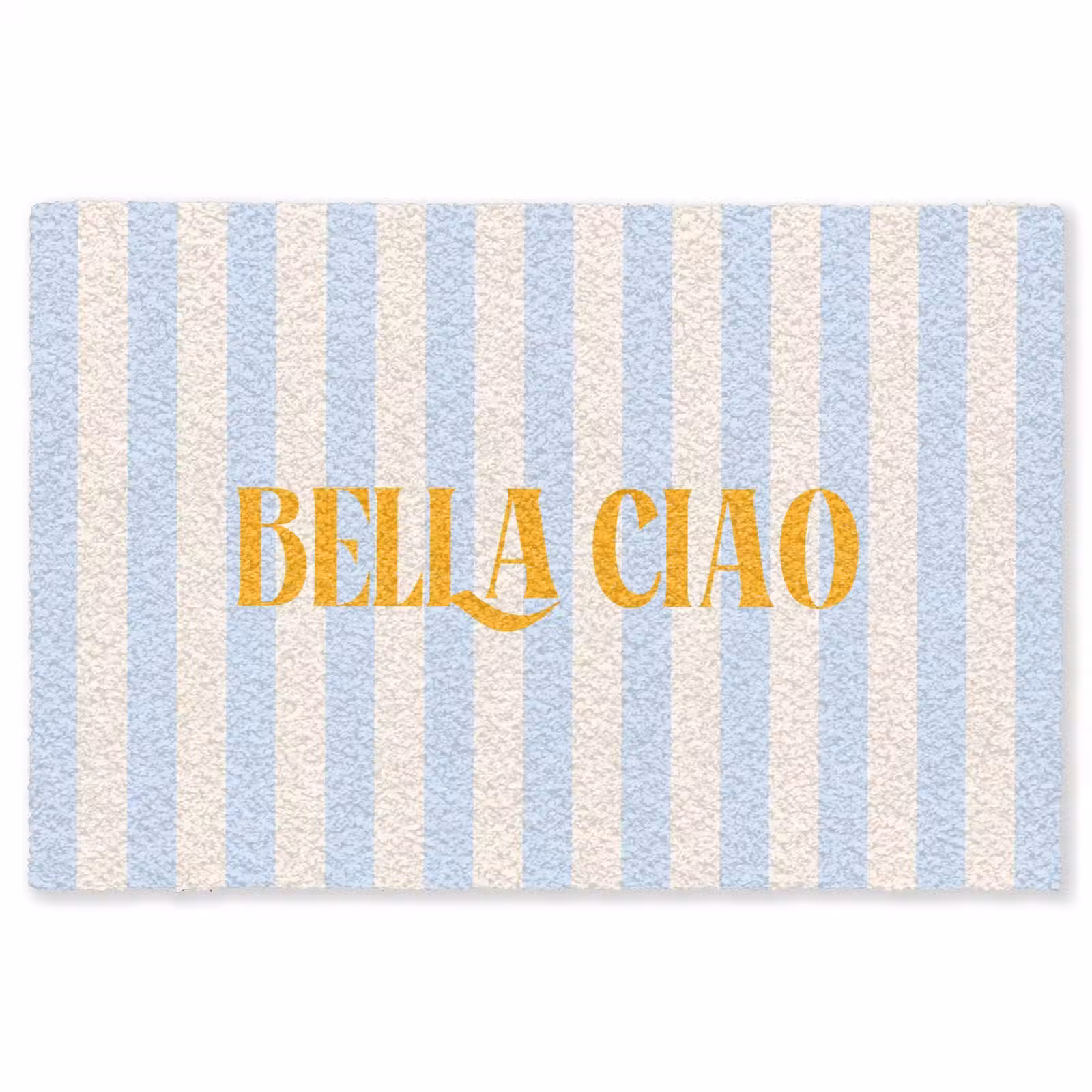 Vloerkleed - Oranje - Blauw - Strepen - Bella ciao — 1