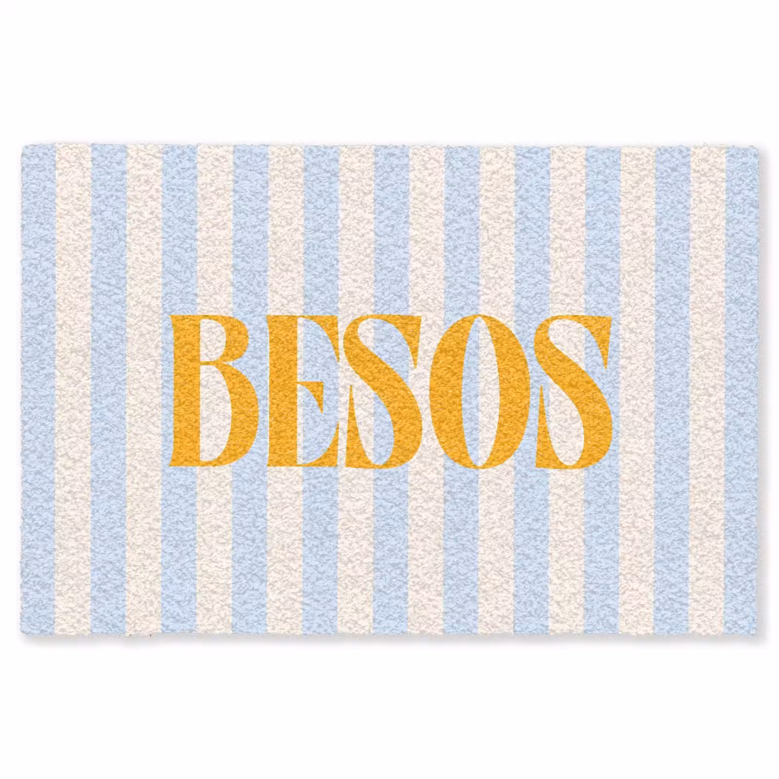 Vloerkleed - Oranje - Blauw - Strepen - Besos — 1