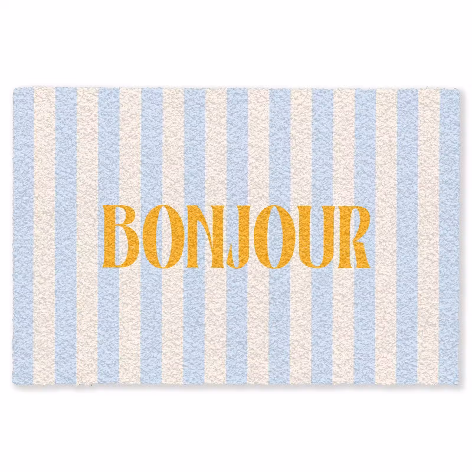 Vloerkleed - Oranje - Blauw - Strepen - Bonjour — 1