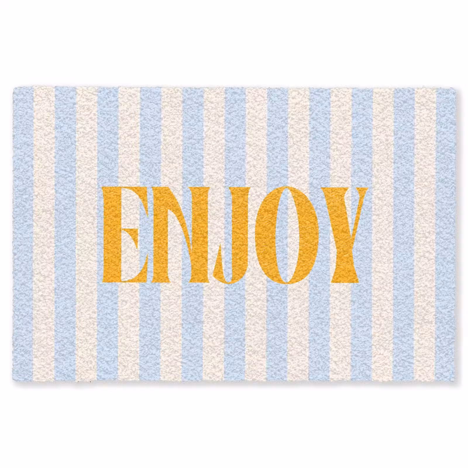 Vloerkleed - Oranje - Blauw - Strepen - Enjoy — 1