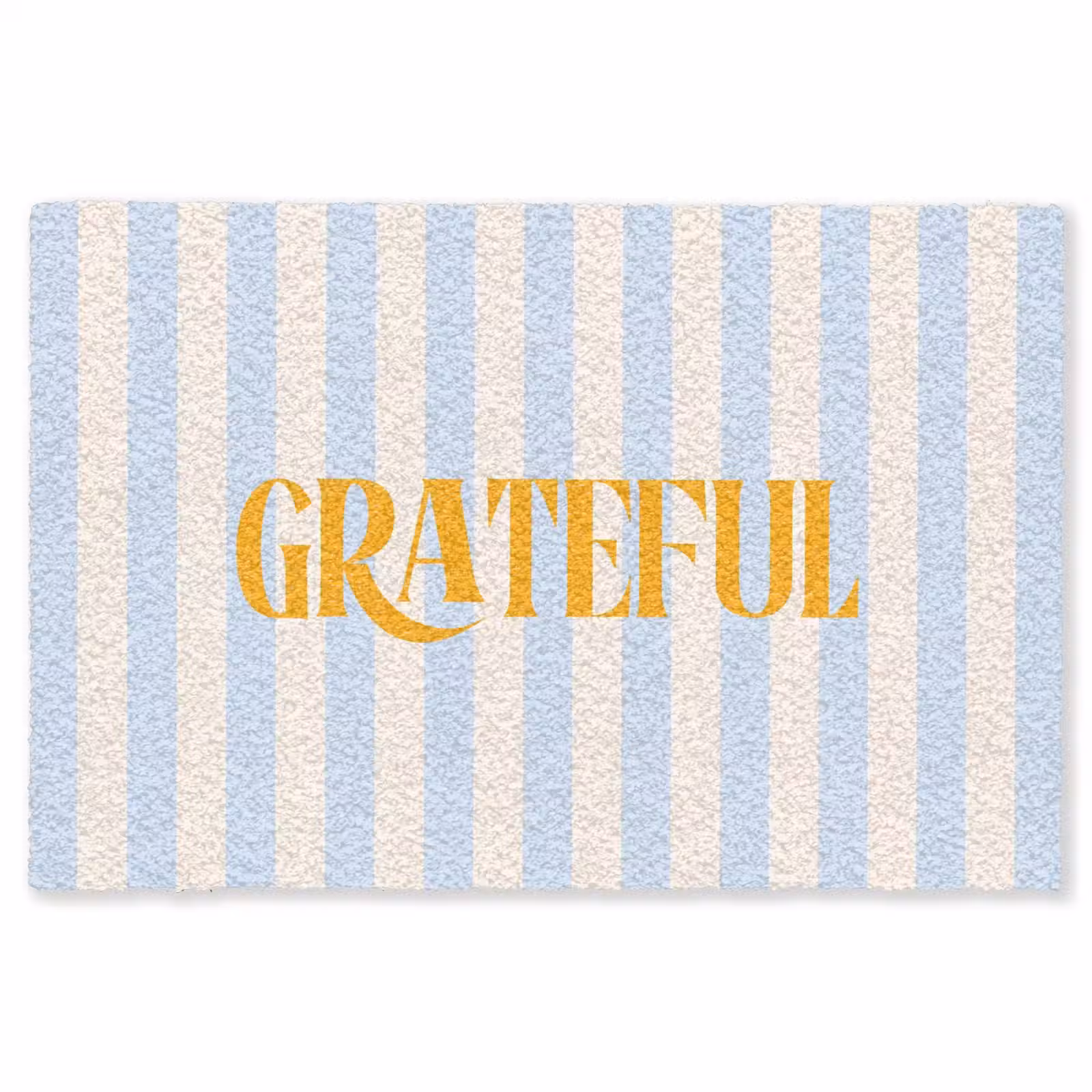 Vloerkleed - Oranje - Blauw - Strepen - Grateful — 1