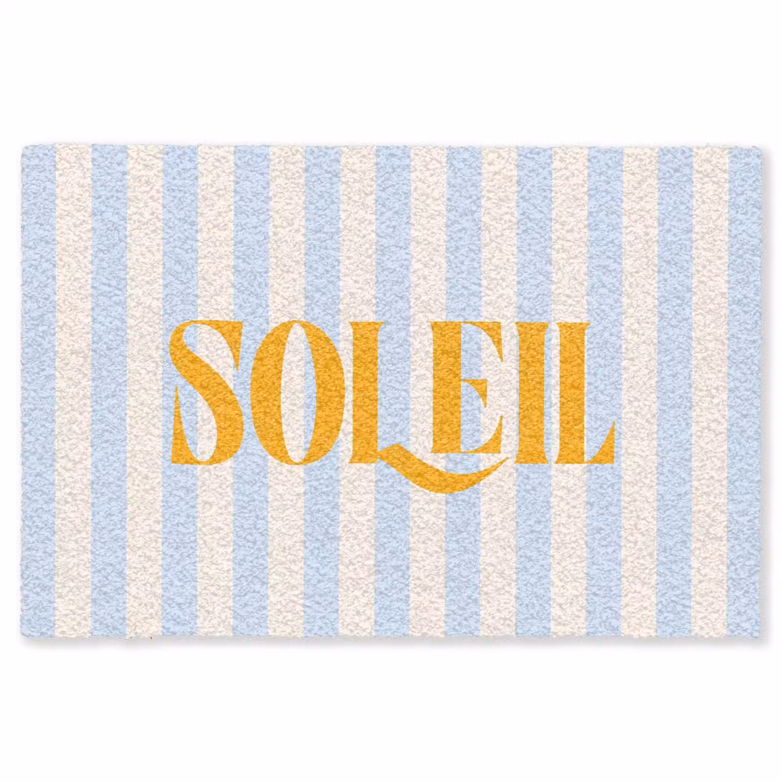 Vloerkleed - Oranje - Blauw - Strepen - Soleil — 1