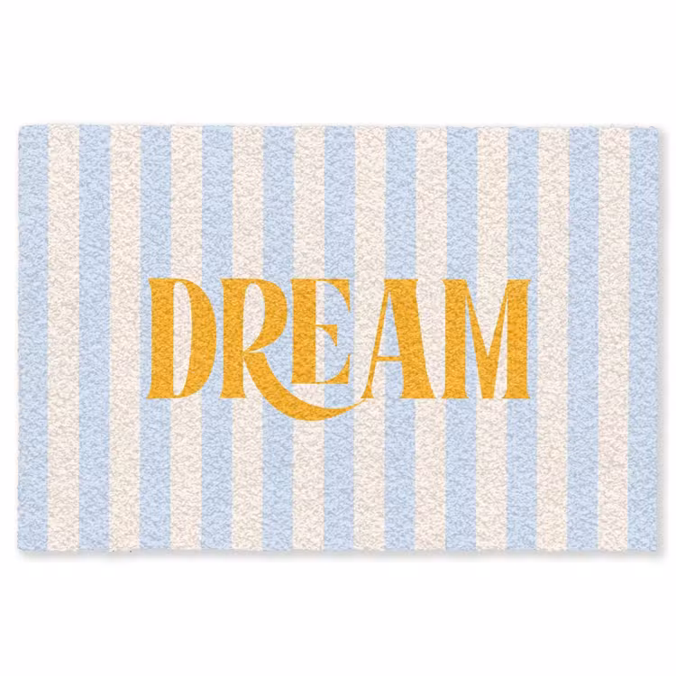 Vloerkleed - Oranje - Blauw - Strepen - Dream — 1