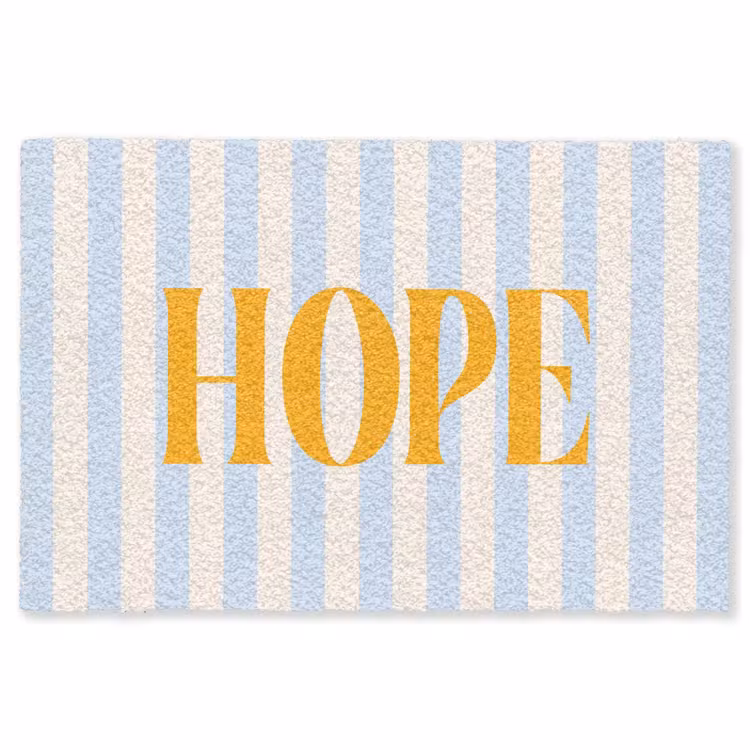 Vloerkleed - Oranje - Blauw - Strepen - Hope — 1