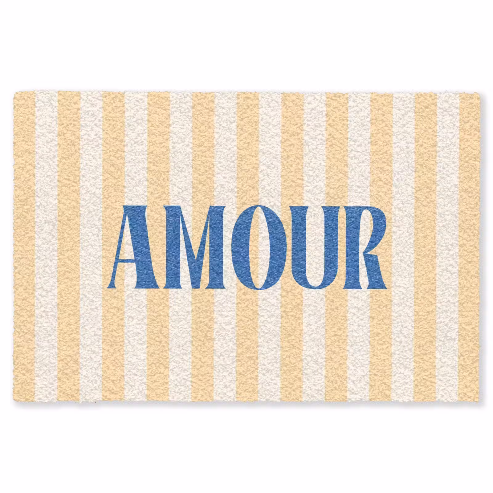 Vloerkleed - Blauw - Geel - Strepen - Amour — 1