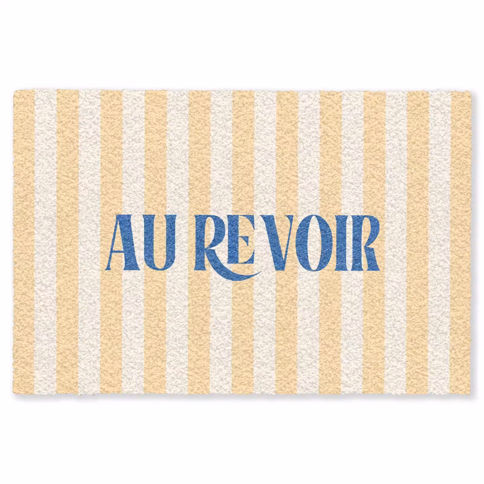 Vloerkleed - Blauw - Geel - Strepen - Au revoir — 1