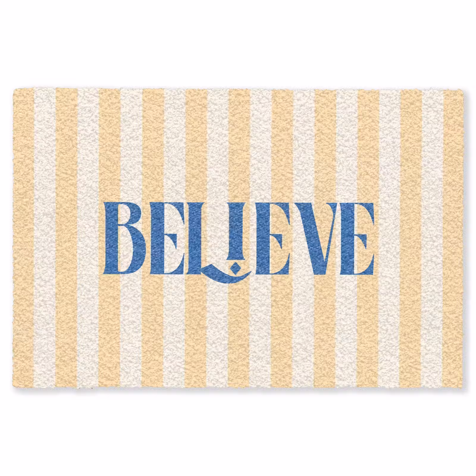 Vloerkleed - Blauw - Geel - Strepen - Believe — 1