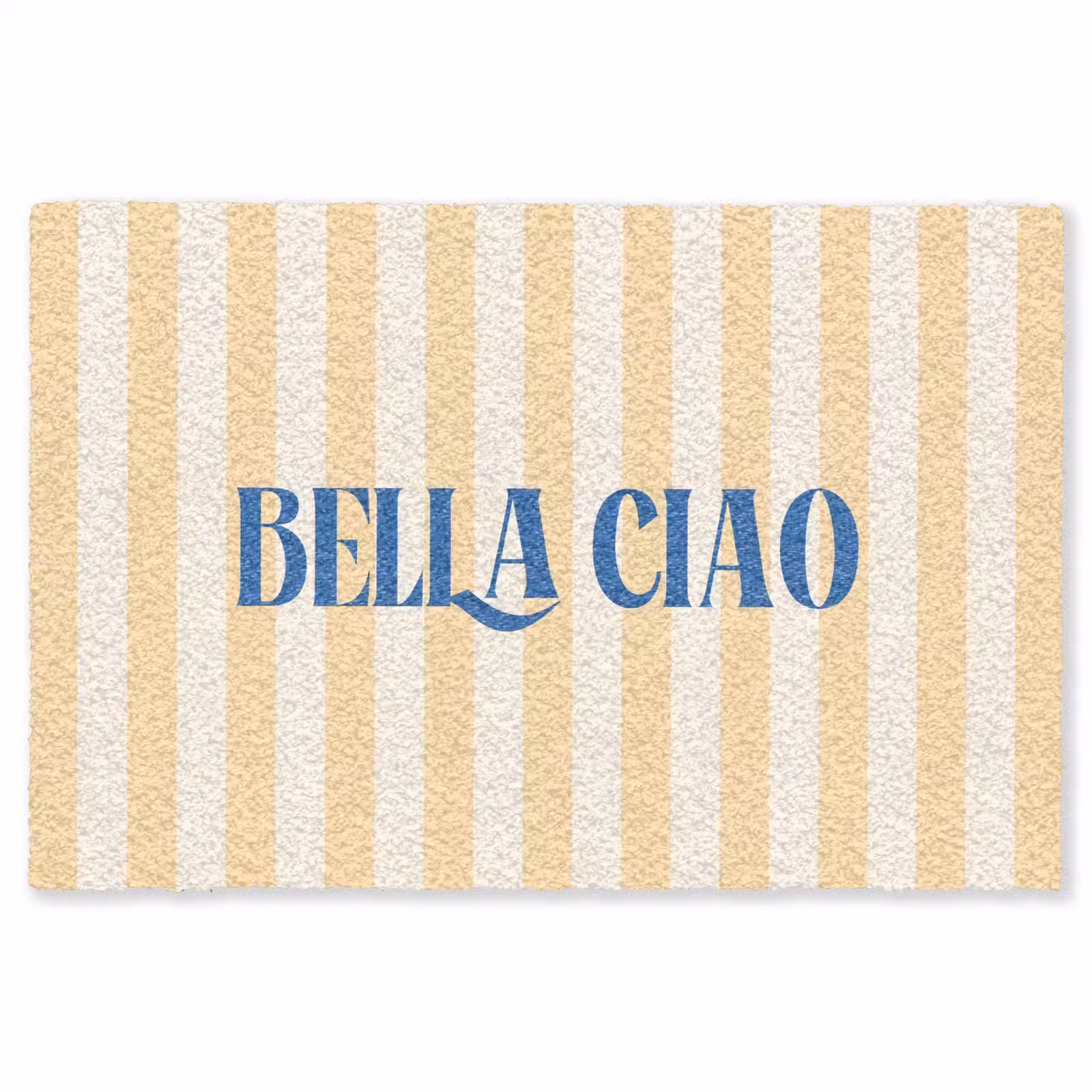 Vloerkleed - Blauw - Geel - Strepen - Bella Ciao — 1