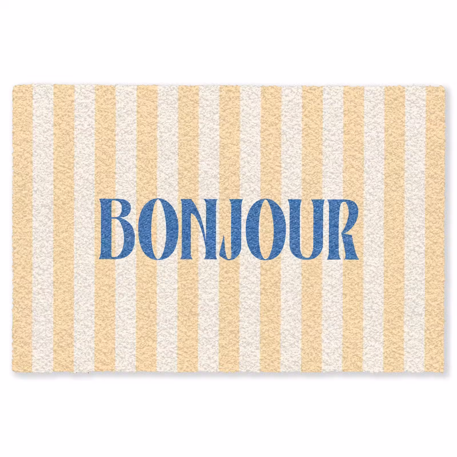 Vloerkleed - Blauw - Geel - Strepen - Bonjour — 1