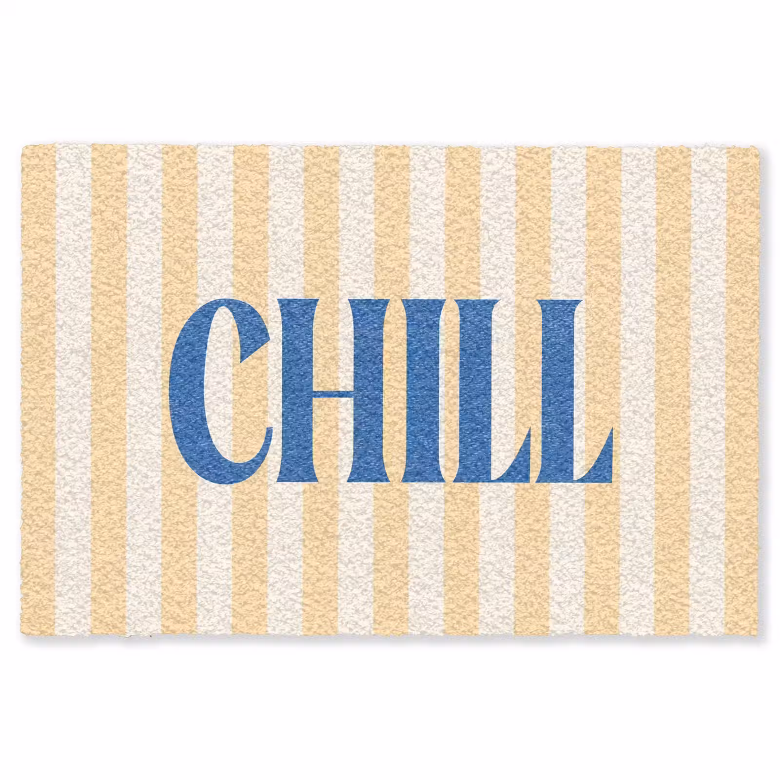 Vloerkleed - Blauw - Geel - Strepen - Chill — 1
