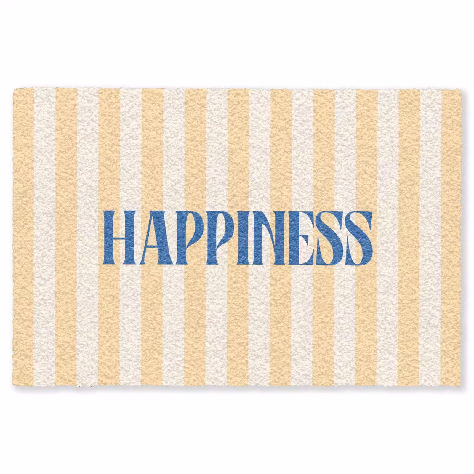 Vloerkleed - Blauw - Geel - Strepen - Happiness — 1