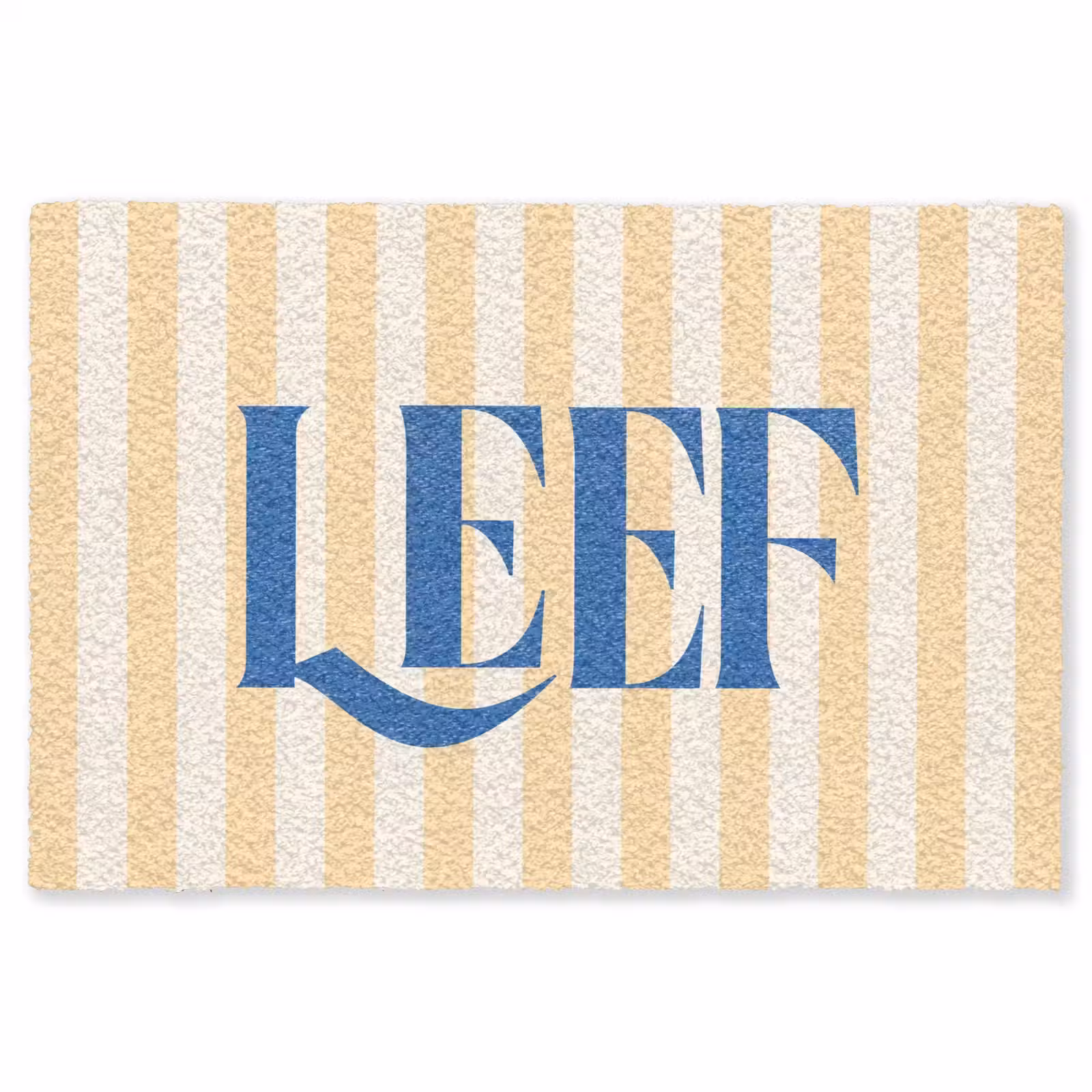 Vloerkleed - Blauw - Geel - Strepen - Leef — 1