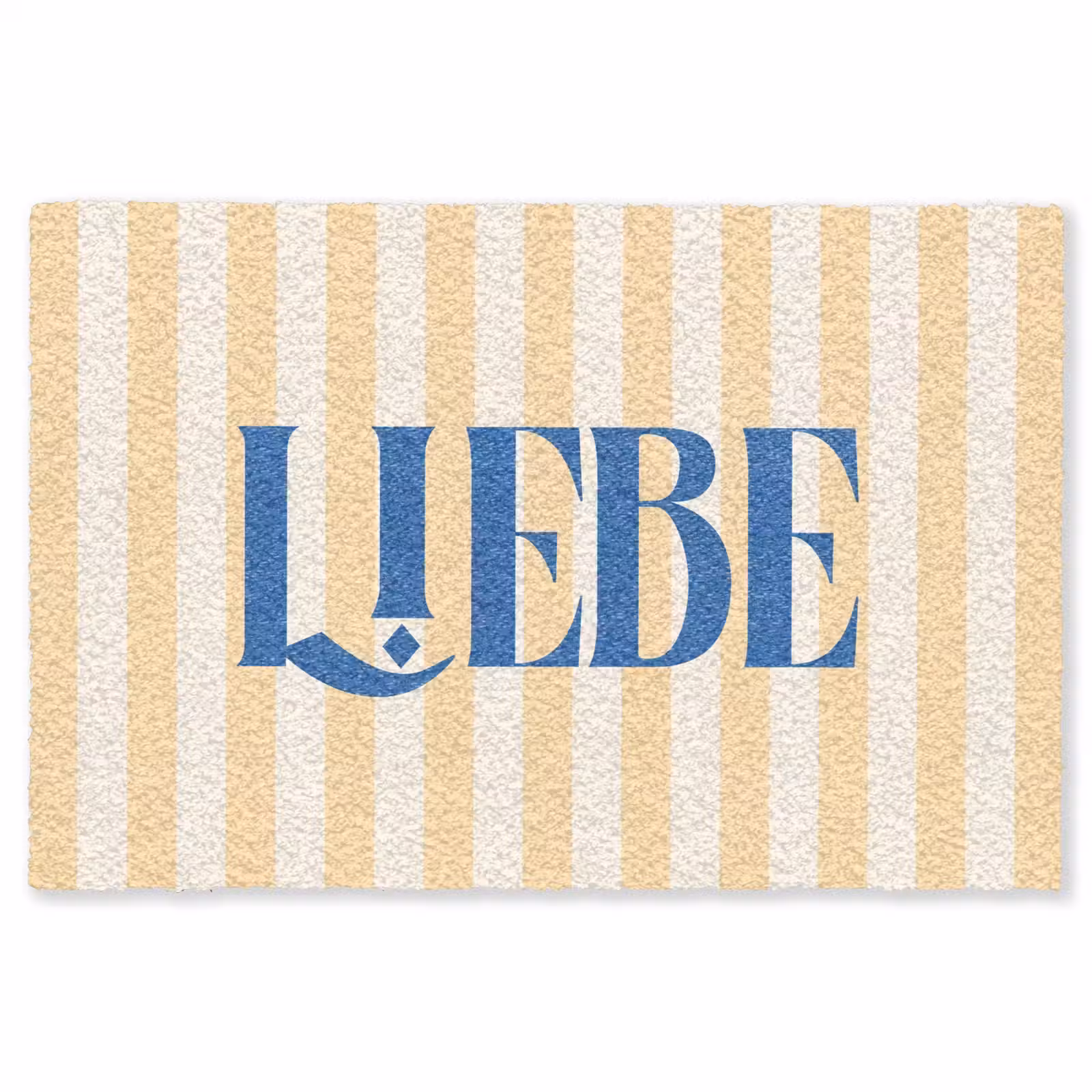 Vloerkleed - Blauw - Geel - Strepen - Liebe — 1