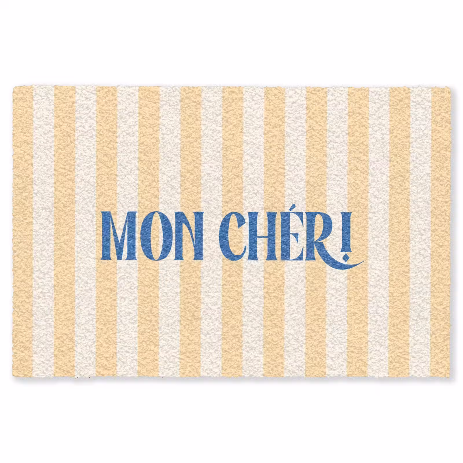 Vloerkleed - Blauw - Geel - Strepen - Mon Chéri — 1