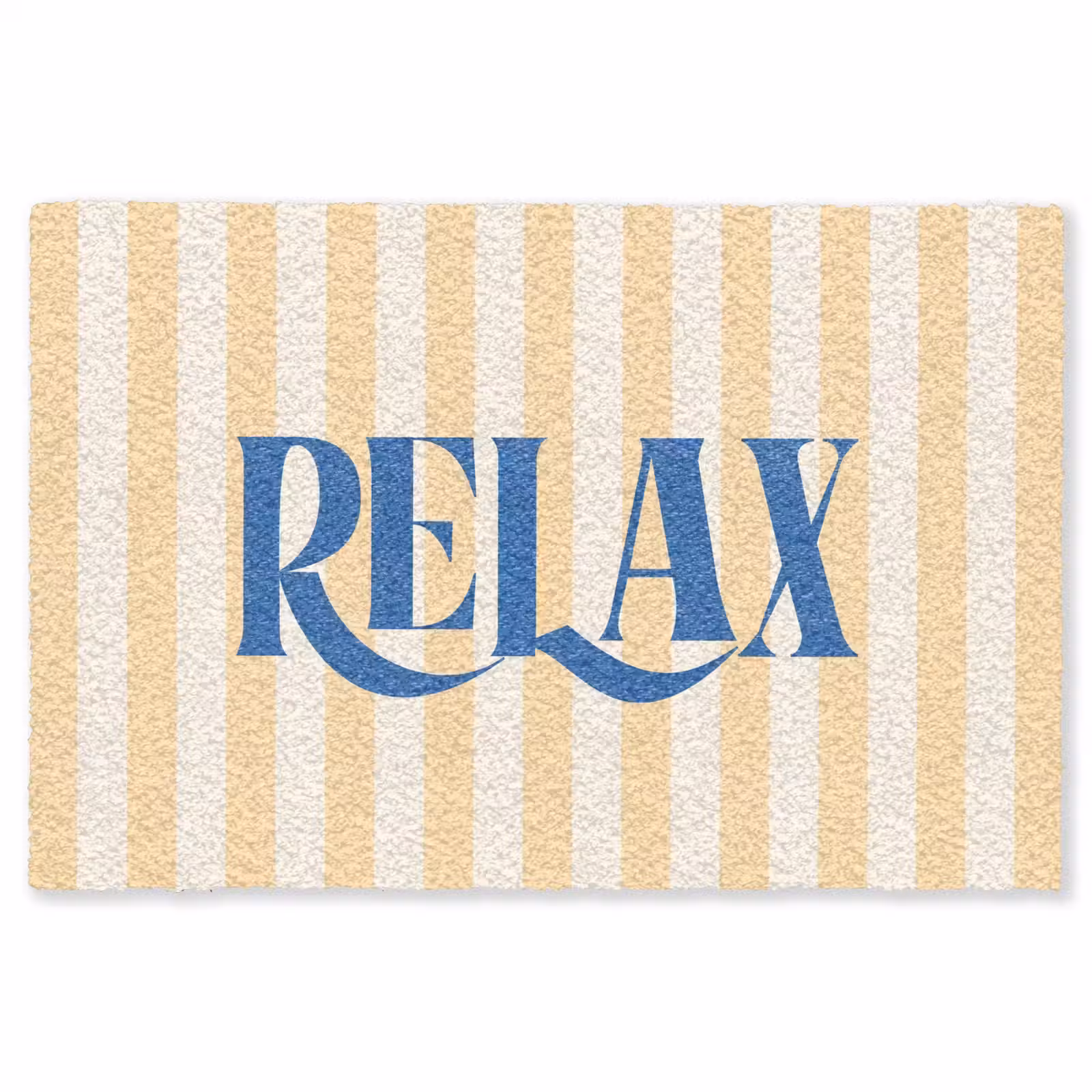 Vloerkleed - Blauw - Geel - Strepen - Relax — 1