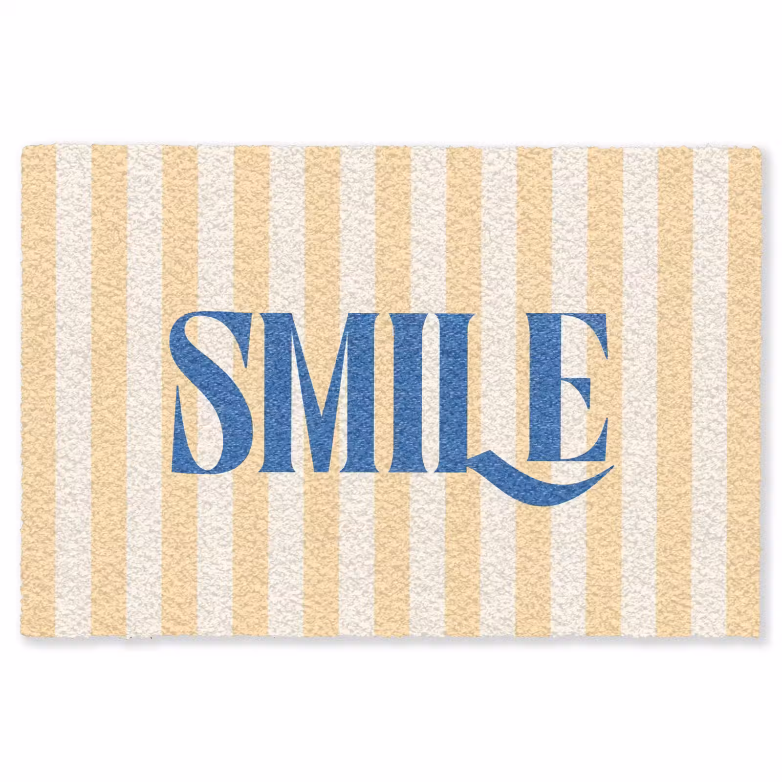 Vloerkleed - Blauw - Geel - Strepen - Smile — 1