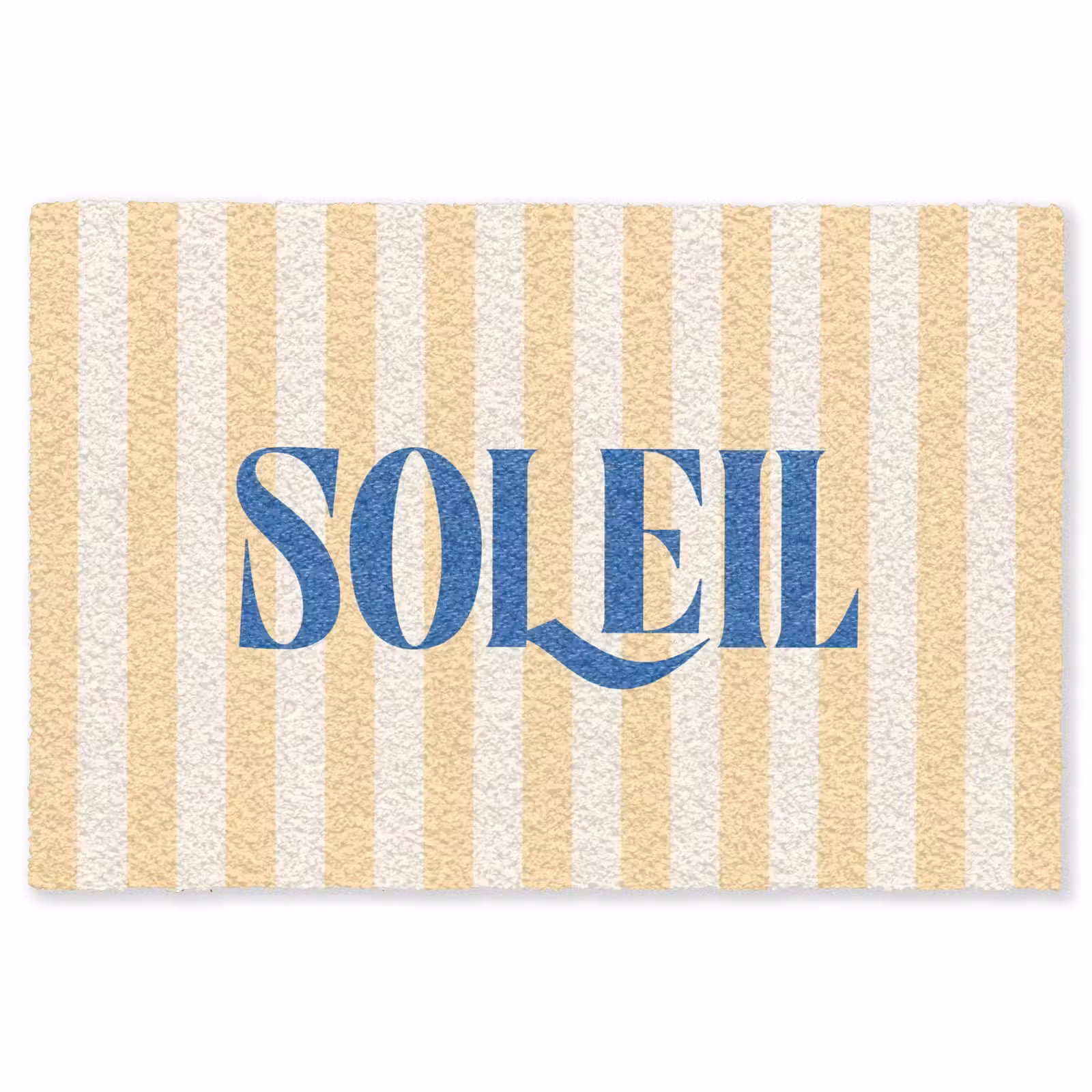 Vloerkleed - Blauw - Geel - Strepen - Soleil — 1