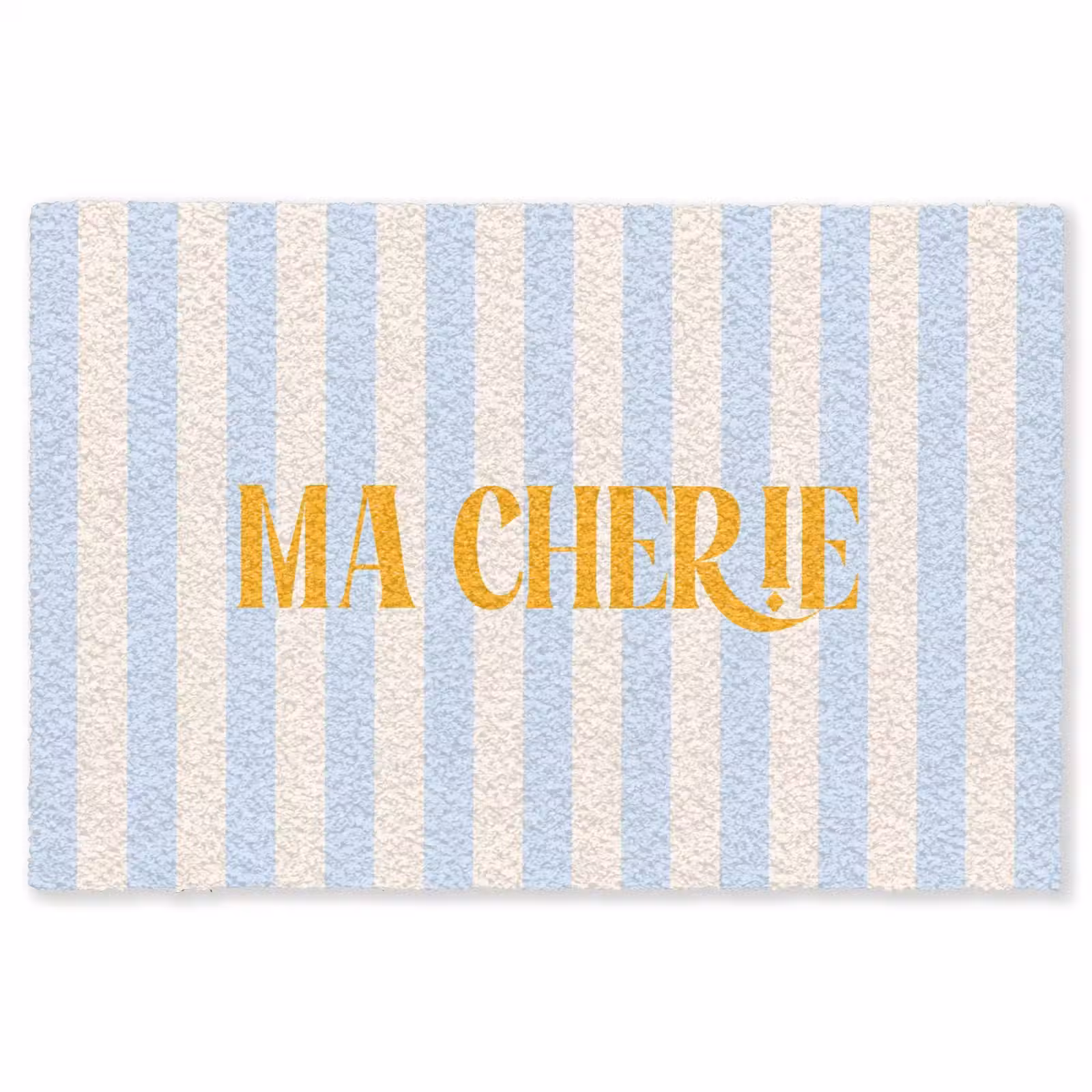 Vloerkleed - Oranje - Blauw - Strepen - Ma cherie — 1