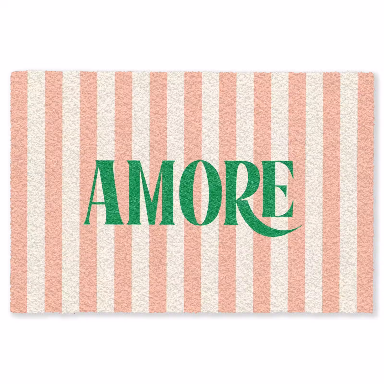 Vloerkleed - Zachtroze - Groen- Strepen - Amore — 1