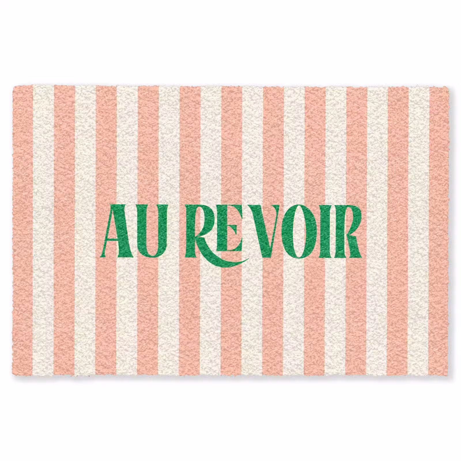 Vloerkleed - Zachtroze - Groen- Strepen - Au Revoir — 1