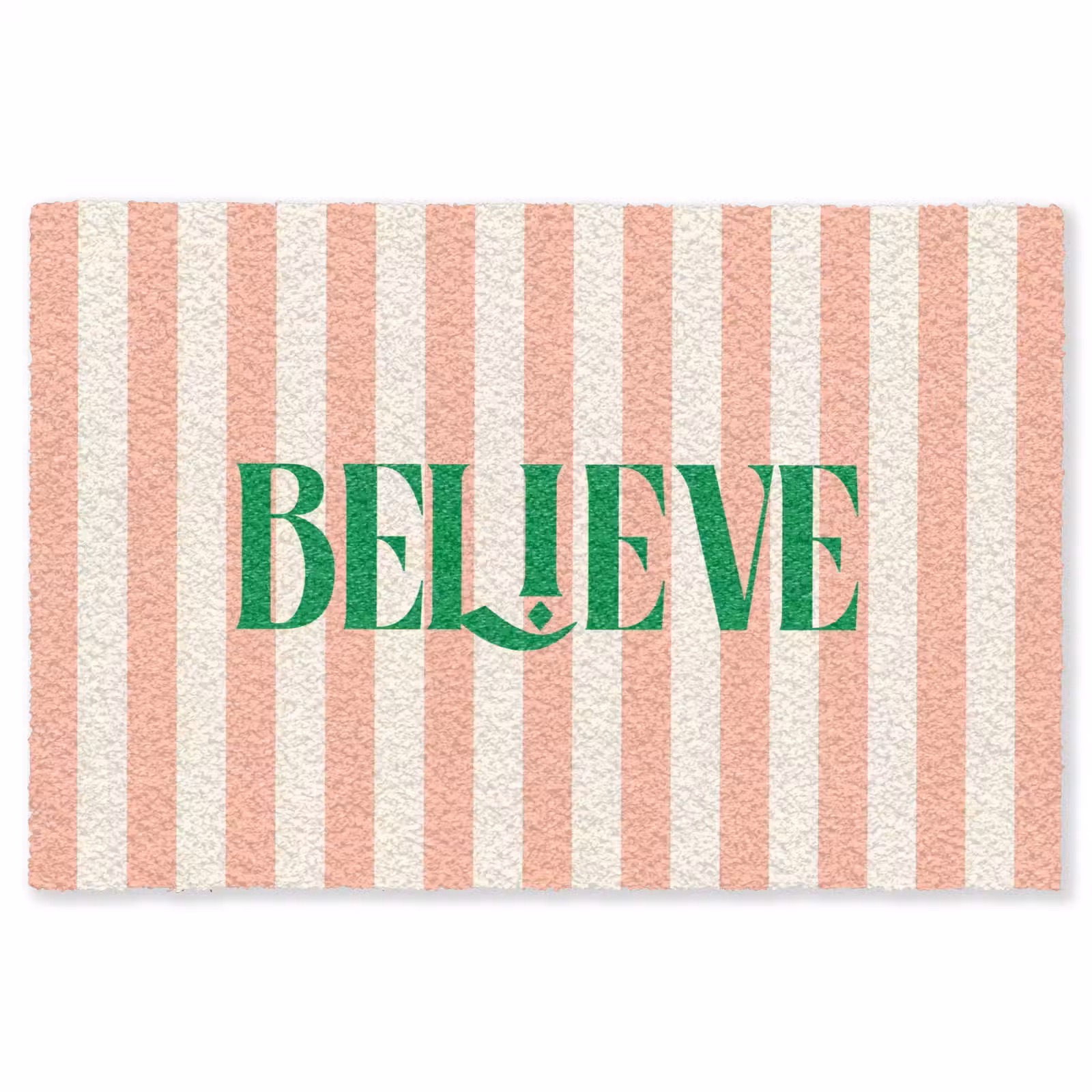 Vloerkleed - Zachtroze - Groen- Strepen - Believe — 1