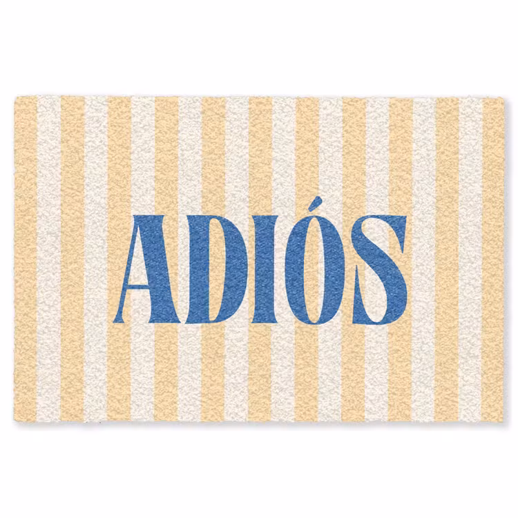 Vloerkleed - Blauw - Geel - Strepen - Adiós — 1