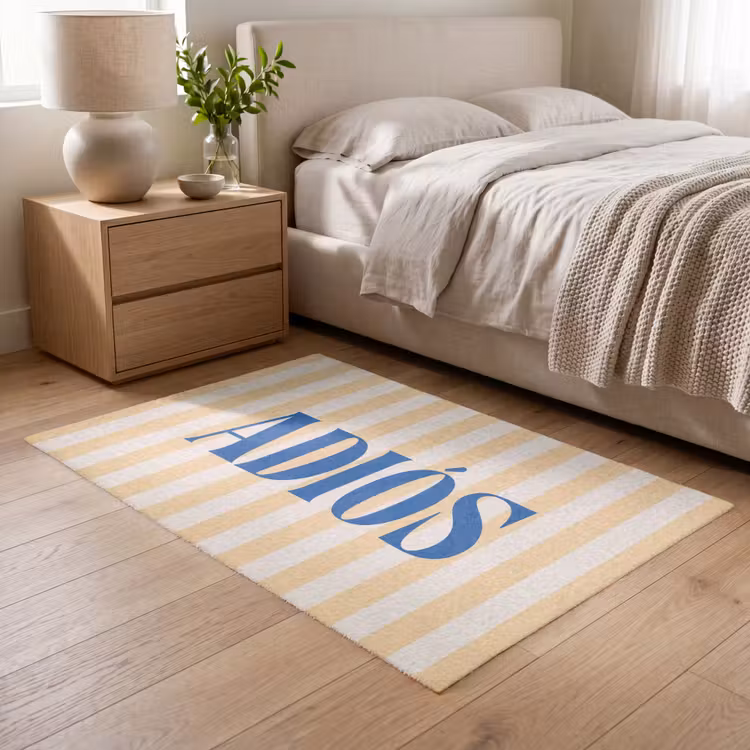 Vloerkleed - Blauw - Geel - Strepen - Adiós — 5