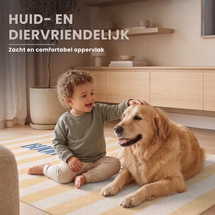 Vloerkleed - Blauw - Geel - Strepen - Buon Appetito — 6