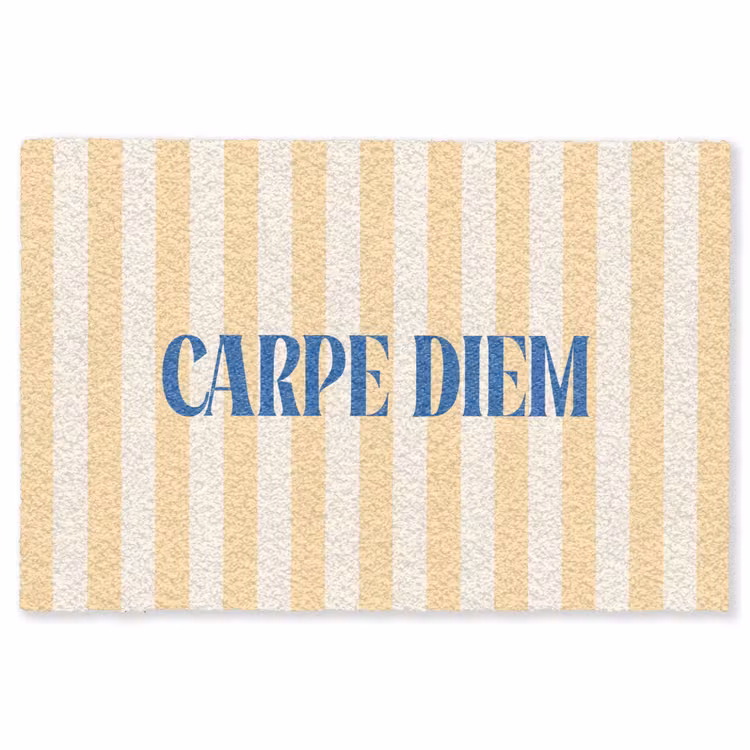 Vloerkleed - Blauw - Geel - Strepen - Carpe Diem — 1