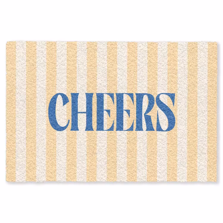Vloerkleed - Blauw - Geel - Strepen - Cheers — 1