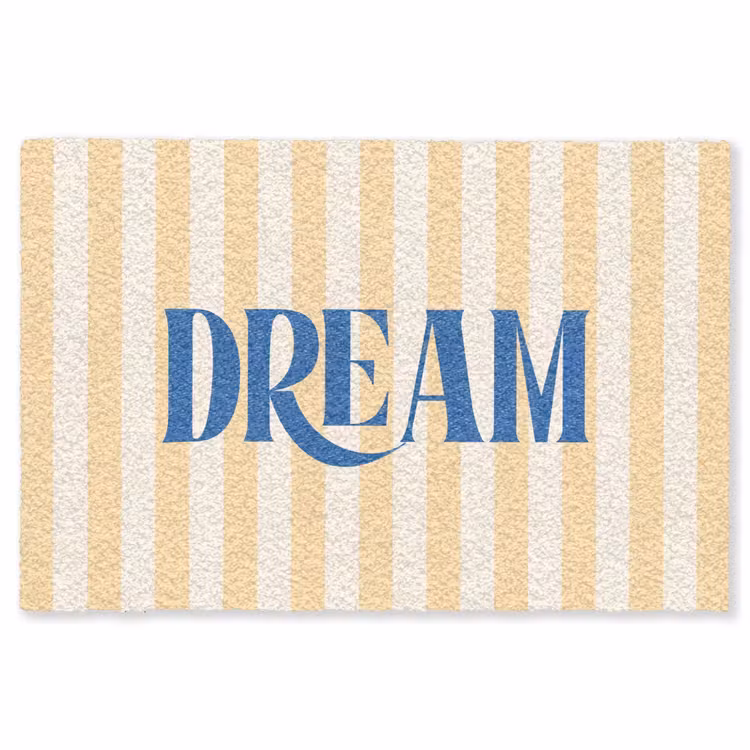 Vloerkleed - Blauw - Geel - Strepen - Dream — 1