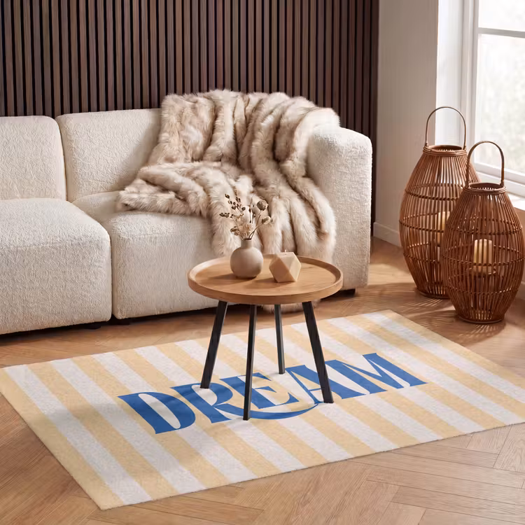 Vloerkleed - Blauw - Geel - Strepen - Dream — 3