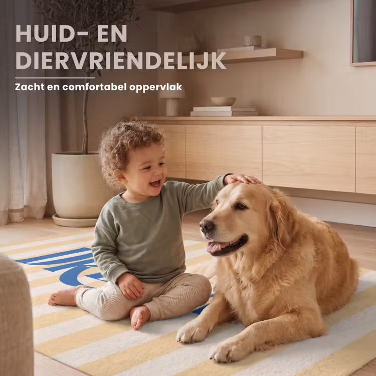 Vloerkleed - Blauw - Geel - Strepen - Dream — 6