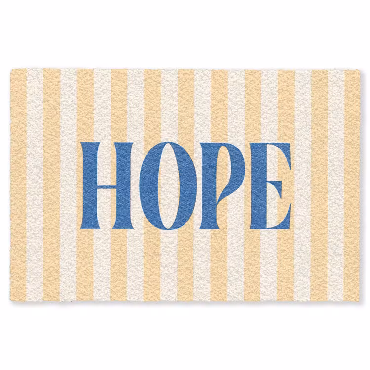 Vloerkleed - Blauw - Geel - Strepen - Hope — 1
