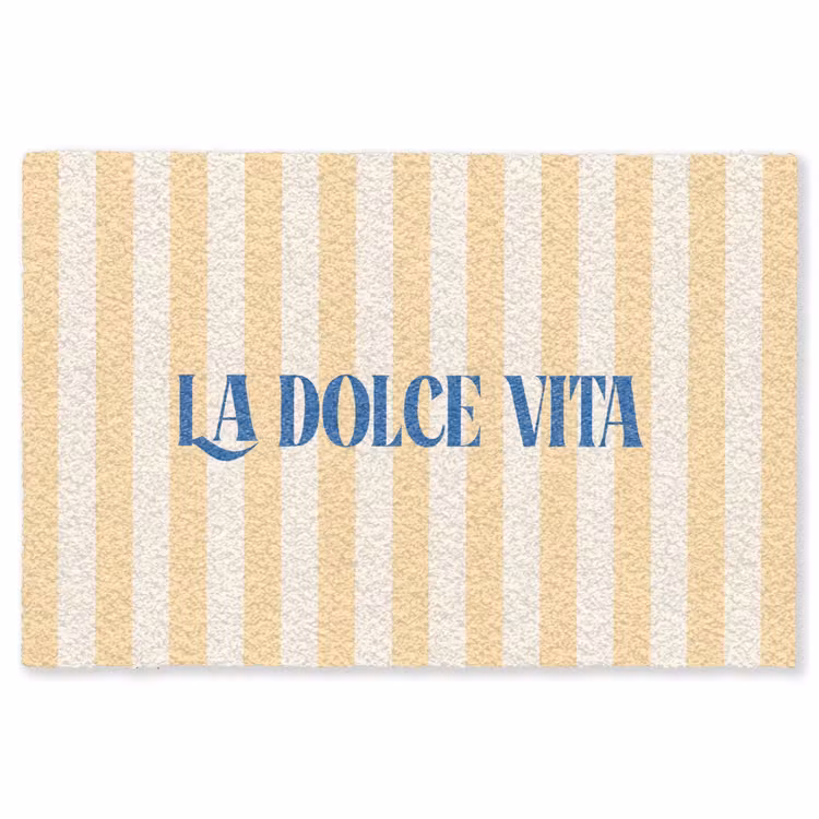 Vloerkleed - Blauw - Geel - Strepen - La Dolce Vita — 1
