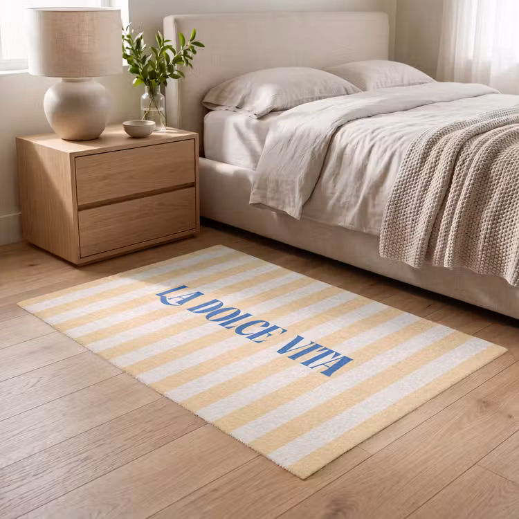 Vloerkleed - Blauw - Geel - Strepen - La Dolce Vita — 5