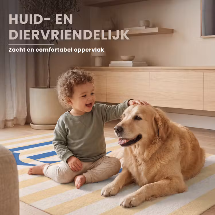 Vloerkleed - Blauw - Geel - Strepen - Leef — 6