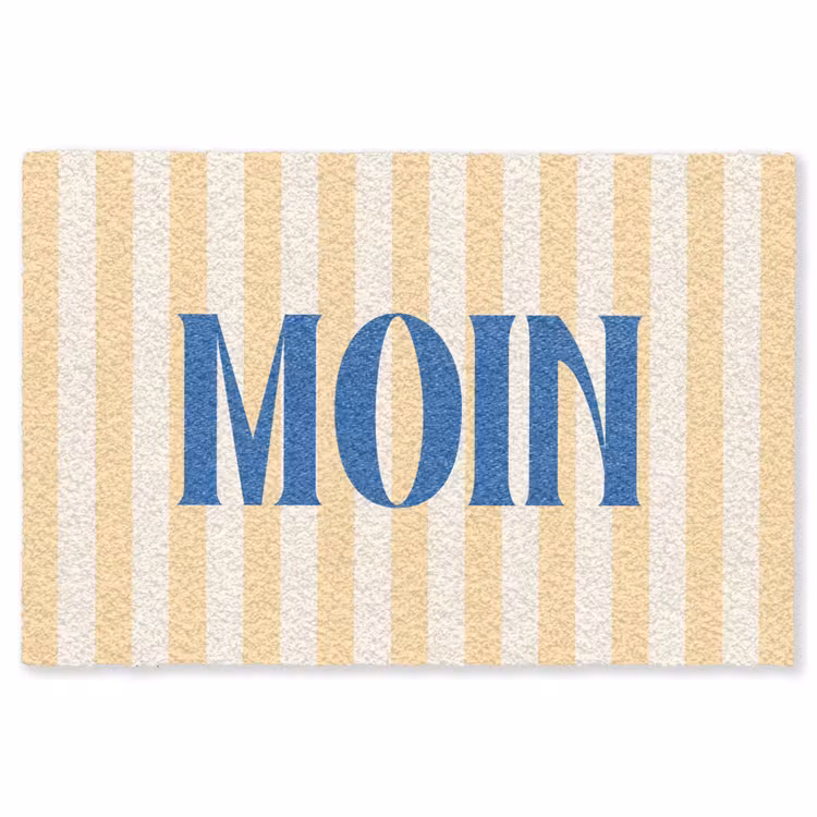 Vloerkleed - Blauw - Geel - Strepen - Moin — 1