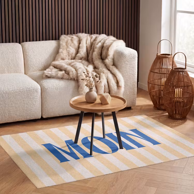 Vloerkleed - Blauw - Geel - Strepen - Moin — 3
