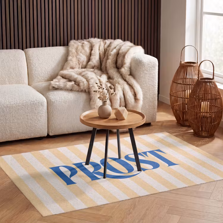 Vloerkleed - Blauw - Geel - Strepen - Prost — 3