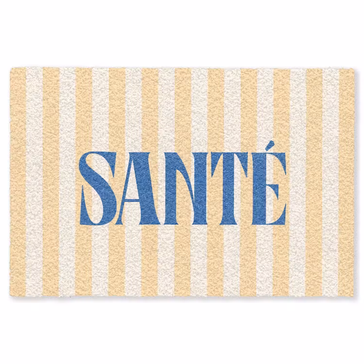 Vloerkleed - Blauw - Geel - Strepen - Santé — 1