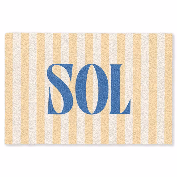 Vloerkleed - Blauw - Geel - Strepen - Sol — 1