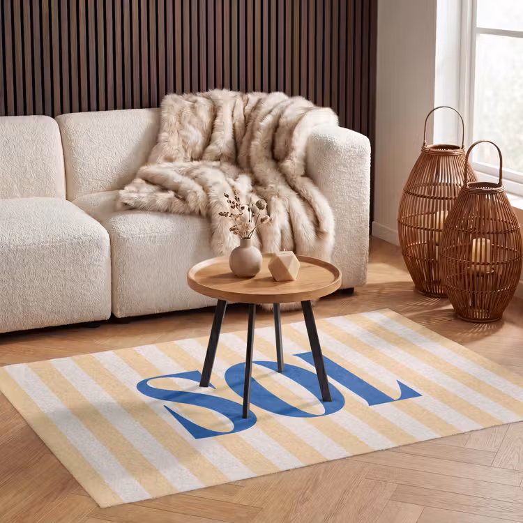 Vloerkleed - Blauw - Geel - Strepen - Sol — 3